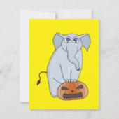 Pompoen Olifant Feestdagenkaart (Voorkant)