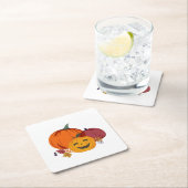 Pompoen om over te praten kartonnen onderzetters (Insitu)