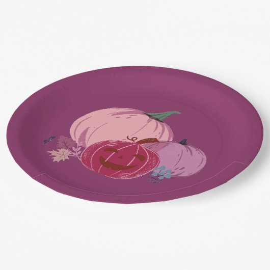 Pompoen om over te praten papieren bordje (Gekanteld)