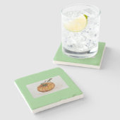 Pompoen Onderzetter - Pistache Groen (Zijkant)