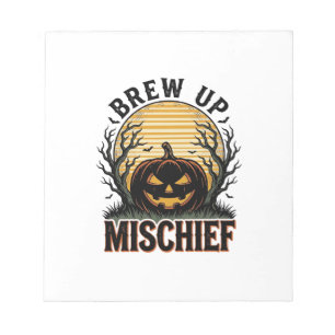 Pompoen Ondeugendheid Shirt Vintage Halloween Graf Notitieblok