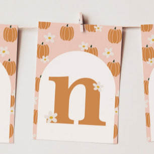 Pompoen ONE "N" Hoge Stoel Banner Kaart