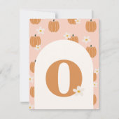 Pompoen ONE "O" Hoge Stoel Banner Kaart (Voorkant)