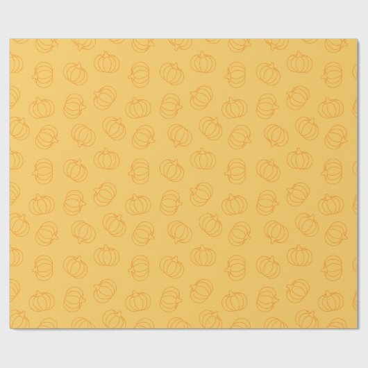 Pompoen ontwerp voor Herfst vieren Cadeaupapier (Vlak)