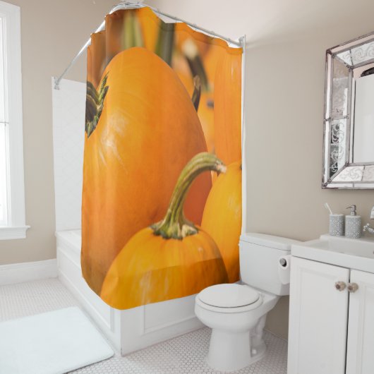 Pompoen Oogst Badkamer Gordijn (In situ)
