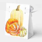 Pompoen Oogst op een Favor Box Bedankdoosjes (Achterkant)