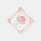 Pompoen op de weg Baby shower meisje roze Herfst Servet (Hoek)