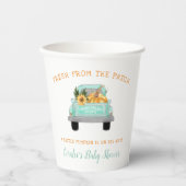 Pompoen op de Weg Boerderij Vrachtwagen Herfst Bab Papieren Bekers (Voorkant)