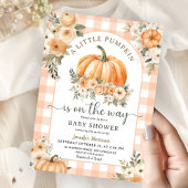 Pompoen op de weg Herfst Baby shower genderneutraa Kaart