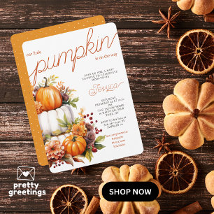 Pompoen op de weg Luier Cake Herfst Baby shower Kaart