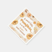 Pompoen op de weg Retro Herfst Baby shower papier Servet (Hoek)