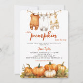 Pompoen op de weg Wasserij Unisex Baby shower Kaart (Voorkant)