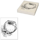 Pompoen op de wijn rubberstempel (Gestempeld)