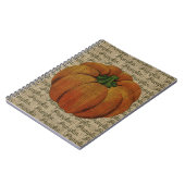  pompoen op een laptop voor de laptop van Burlap Notitieboek (Linkerzijde)
