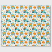 Pompoen op een Thanksgiving van een vrachtwagen Cadeaupapier (Vlak)