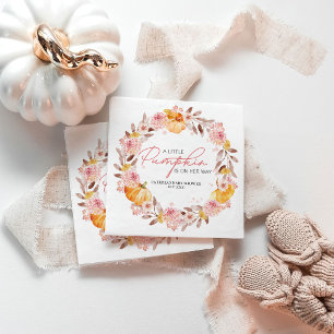 Pompoen "Op Weg" Baby Shower Aangepast Servet