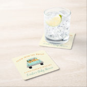  pompoen op weg naar Herfst Baby shower Kartonnen Onderzetters (Insitu)