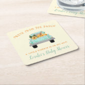  pompoen op weg naar Herfst Baby shower Kartonnen Onderzetters (Schuin)