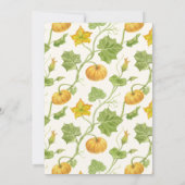 pompoen op weg naar het baby shower kaart (Achterkant)