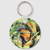 Pompoen op wijn Natuur op maat Sleutelhanger (Achterkant)