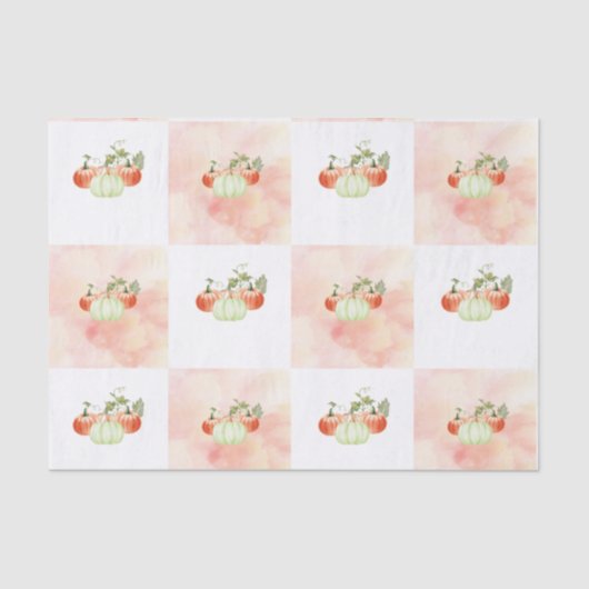 Pompoen op wijn Waterverf Tissuepapier (Voorkant)