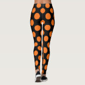 Pompoen op zwarte grote maat Polka Dots Leggings (Achterkant)