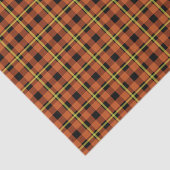 Pompoen Oranje en geel Tartan Tissuepapier (Detail)