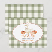 Pompoen Oranje Gans Baby shower Dank u Kaart (Voorkant / Achterkant)