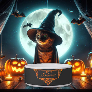 Pompoen Oranje Gelukkig Halloween  Voerbakje