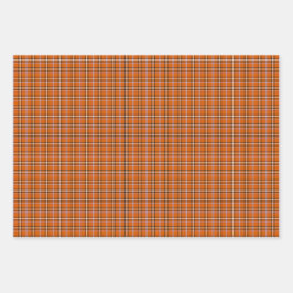Pompoen Oranje Geruite Retro Kleur Inpakpapier Vel