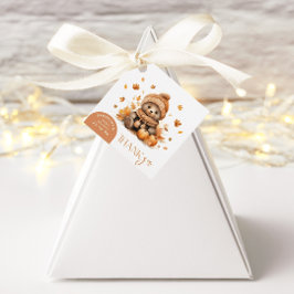 Pompoen Oranje Herfst in liefde kleine teddybeer Bedankjes Labels