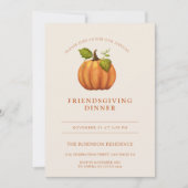 Pompoen Oranje Vriendschapsgevende Thanksgiving Kaart (Voorkant)