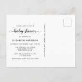 Pompoen Oranje Waterverf Baby Shower Uitnodiging Briefkaart (Achterkant)