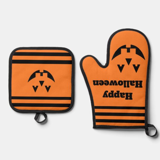 pompoen ovenwant & pannenlap set (Voorkant)