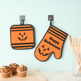 pompoen ovenwant & pannenlap set