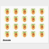 Pompoen Oversteek Ronde Sticker (Vel)