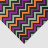 Pompoen, Paarse, groene en zwarte Chevron Stripes Tissuepapier (Detail)