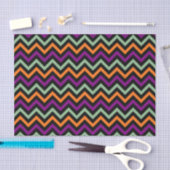 Pompoen, Paarse, groene en zwarte Chevron Stripes Tissuepapier (Craft)