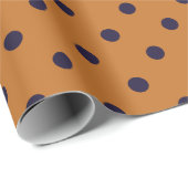 Pompoen + Paarse Stippen (Groot) Cadeaupapier (Rol Hoek)