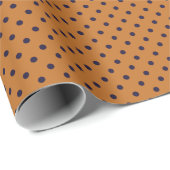 Pompoen + Paarse Stippen (Klein) Cadeaupapier (Rol Hoek)