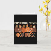 Pompoen Pacis en Preemies Nicu Nurse Herfst Herfst Kaart (Gele Bloem)