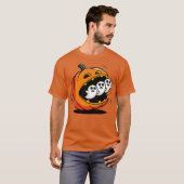 Pompoen PacMan eet spoken T-shirt (Voorkant volledig)