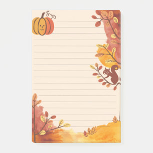 Pompoen Pals & Eekhoorn Krabbels Post-it® Notes