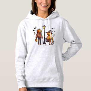 Pompoen Pals Hoodie – Griezige Cute Halloween Stre