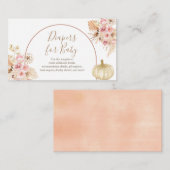 Pompoen Pampas Baby Strooiluiers voor Baby Informatiekaartje (Voorkant / Achterkant)