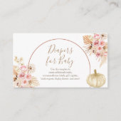 Pompoen Pampas Baby Strooiluiers voor Baby Informatiekaartje (Voorkant)