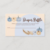 Pompoen Pampas Boho Baby shower Luier Raffle Informatiekaartje (Voorkant)