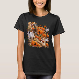 Pompoen Paniek: Hond Niezen Laat Halloween Rollen! T-shirt