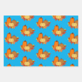 Pompoen Papers Wrapping Paper Flat Sheet Set van 3 (Voorkant)