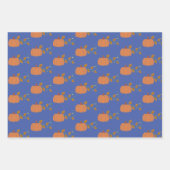 Pompoen Papers Wrapping Paper Flat Sheet Set van 3 (Voorkant 3)